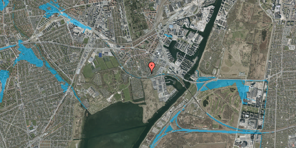 Oversvømmelsesrisiko fra vandløb på Hf. Havebyen Mozart 19, 2450 København SV
