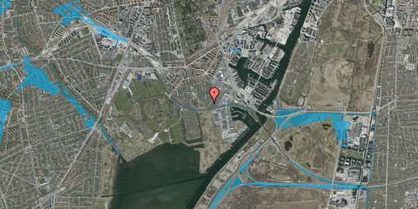 Oversvømmelsesrisiko fra vandløb på Hf. Havebyen Mozart 33, 2450 København SV