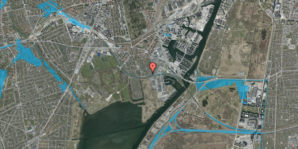 Oversvømmelsesrisiko fra vandløb på Hf. Havebyen Mozart 41, 2450 København SV