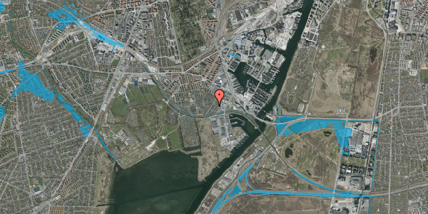 Oversvømmelsesrisiko fra vandløb på Hf. Havebyen Mozart 54, 2450 København SV