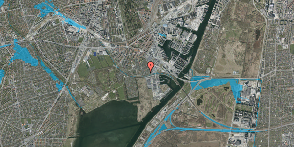 Oversvømmelsesrisiko fra vandløb på Hf. Havebyen Mozart 70, 2450 København SV