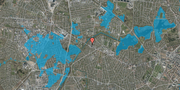 Oversvømmelsesrisiko fra vandløb på Hf. Rosenvang 1, 2700 Brønshøj