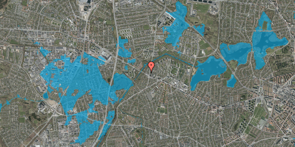 Oversvømmelsesrisiko fra vandløb på Hf. Rosenvang 2, 2700 Brønshøj