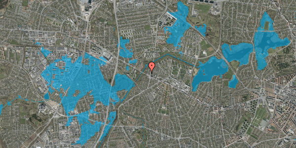 Oversvømmelsesrisiko fra vandløb på Hf. Rosenvang 3, 2700 Brønshøj