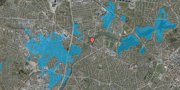 Oversvømmelsesrisiko fra vandløb på Hf. Rosenvang 5, 2700 Brønshøj