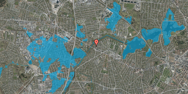 Oversvømmelsesrisiko fra vandløb på Hf. Rosenvang 8, 2700 Brønshøj