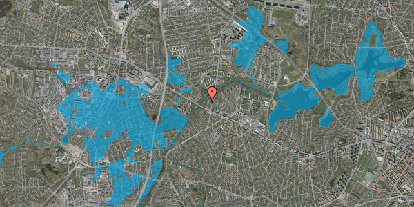 Oversvømmelsesrisiko fra vandløb på Hf. Rosenvang 10, 2700 Brønshøj