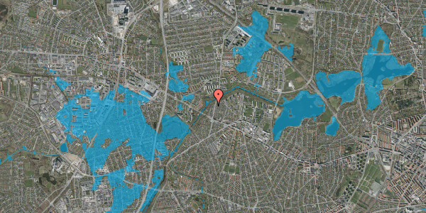 Oversvømmelsesrisiko fra vandløb på Hf. Rosenvang 18, 2700 Brønshøj