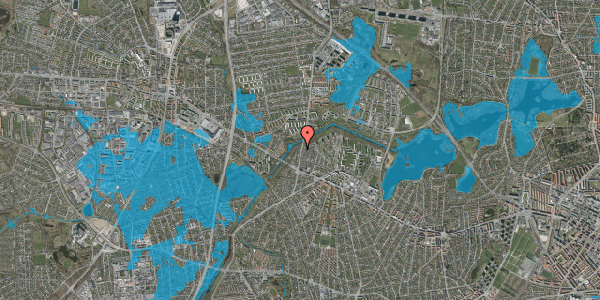 Oversvømmelsesrisiko fra vandløb på Hf. Rosenvang 20, 2700 Brønshøj