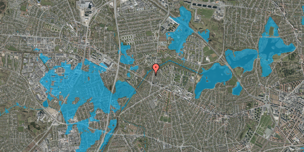Oversvømmelsesrisiko fra vandløb på Hf. Rosenvang 27, 2700 Brønshøj