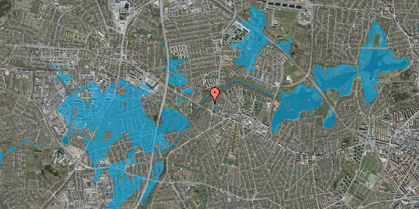 Oversvømmelsesrisiko fra vandløb på Hf. Rosenvang 36, 2700 Brønshøj