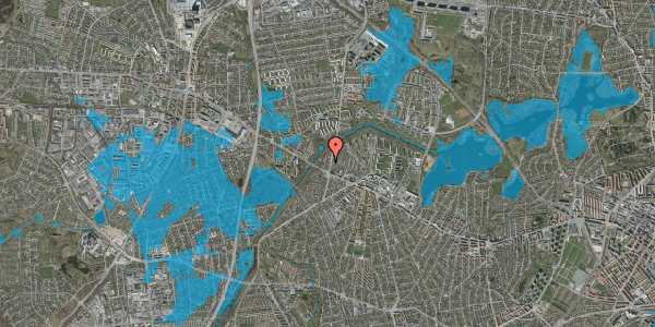 Oversvømmelsesrisiko fra vandløb på Hf. Rosenvang 38, 2700 Brønshøj