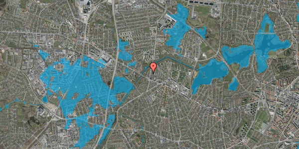 Oversvømmelsesrisiko fra vandløb på Hf. Rosenvang 39, 2700 Brønshøj