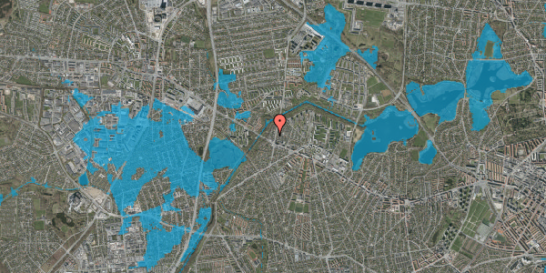 Oversvømmelsesrisiko fra vandløb på Hf. Rosenvang 41, 2700 Brønshøj
