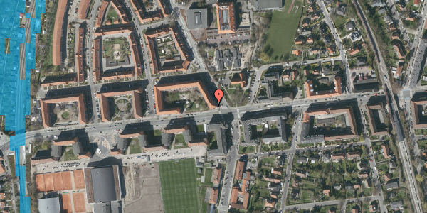 Oversvømmelsesrisiko fra vandløb på Peter Bangs Vej 124, st. , 2000 Frederiksberg