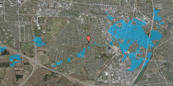 Oversvømmelsesrisiko fra vandløb på Hjulbyvej 20, 2740 Skovlunde