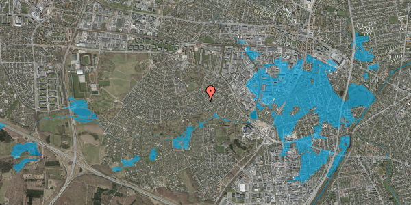 Oversvømmelsesrisiko fra vandløb på Højbyvej 4, 2740 Skovlunde