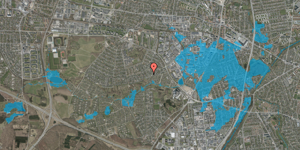 Oversvømmelsesrisiko fra vandløb på Højbyvej 13, 2740 Skovlunde