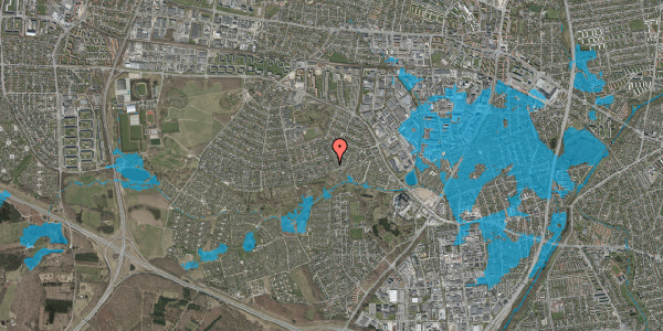 Oversvømmelsesrisiko fra vandløb på Melbyvej 12, 2740 Skovlunde