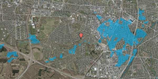 Oversvømmelsesrisiko fra vandløb på Nederbyvej 38, 2740 Skovlunde