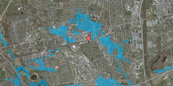Oversvømmelsesrisiko fra vandløb på Banemarksvej 37, 2605 Brøndby