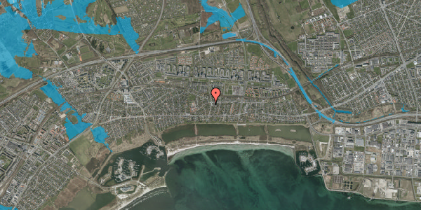 Oversvømmelsesrisiko fra vandløb på Brøndbyvester Strandvej 21, 2660 Brøndby Strand