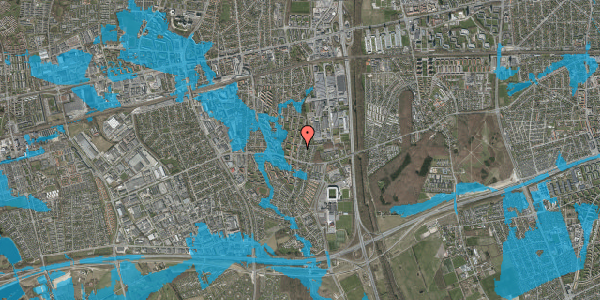 Oversvømmelsesrisiko fra vandløb på Brøndbyvestervej 105, 2605 Brøndby