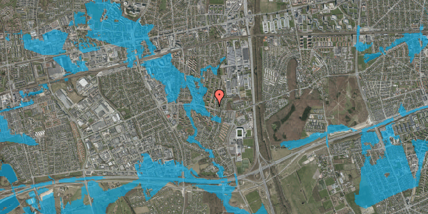 Oversvømmelsesrisiko fra vandløb på Brøndbyvestervej 122, st. mf, 2605 Brøndby