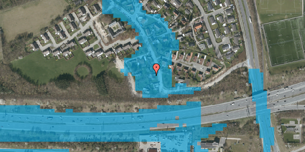 Oversvømmelsesrisiko fra vandløb på Bygaden 96, 2605 Brøndby