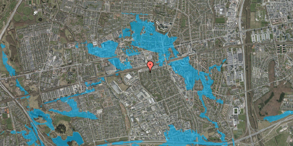 Oversvømmelsesrisiko fra vandløb på Bygmarksvej 17, 2605 Brøndby
