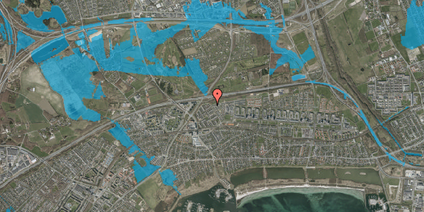 Oversvømmelsesrisiko fra vandløb på Bystedparken 4, 2660 Brøndby Strand