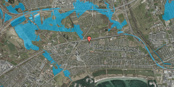 Oversvømmelsesrisiko fra vandløb på Bystedparken 28, 2660 Brøndby Strand