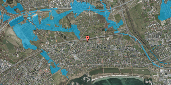 Oversvømmelsesrisiko fra vandløb på Bystedparken 42, 2660 Brøndby Strand