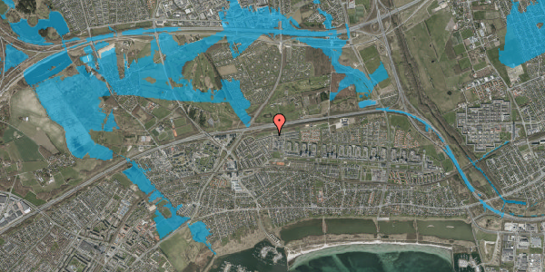 Oversvømmelsesrisiko fra vandløb på Bystedparken 58, 2660 Brøndby Strand