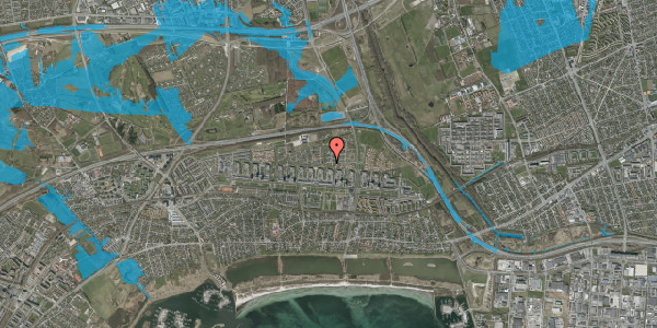 Oversvømmelsesrisiko fra vandløb på Bækkelunden 103, 2660 Brøndby Strand