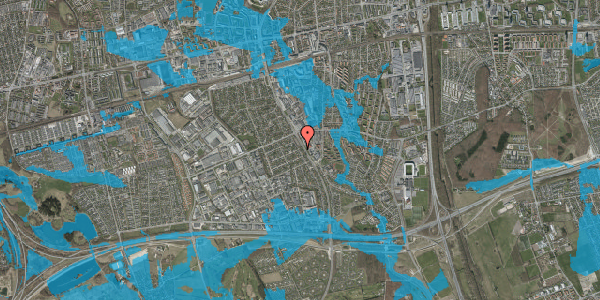 Oversvømmelsesrisiko fra vandløb på Folemarksvej 25, 2605 Brøndby