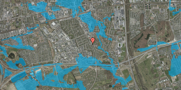 Oversvømmelsesrisiko fra vandløb på Folemarksvej 57, 2605 Brøndby