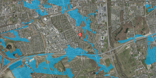Oversvømmelsesrisiko fra vandløb på Folemarksvej 67, 2605 Brøndby