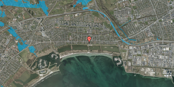 Oversvømmelsesrisiko fra vandløb på Gammel Køge Landevej 715C, 2660 Brøndby Strand
