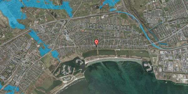 Oversvømmelsesrisiko fra vandløb på Gammel Køge Landevej 791B, 2660 Brøndby Strand