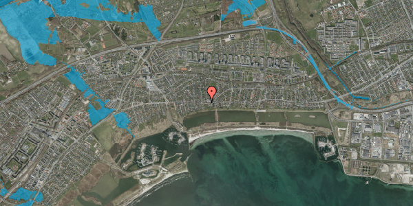 Oversvømmelsesrisiko fra vandløb på Gammel Køge Landevej 793A, 2660 Brøndby Strand