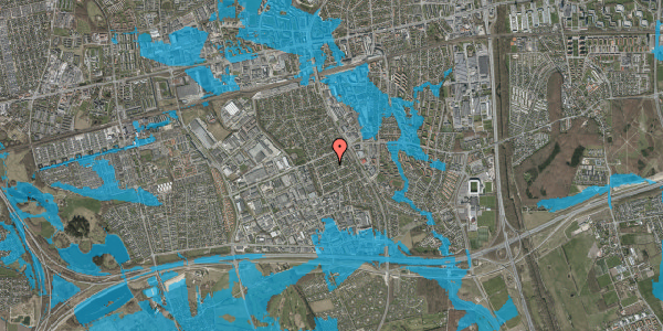 Oversvømmelsesrisiko fra vandløb på Grønnemarksvej 12, 2605 Brøndby