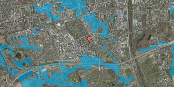 Oversvømmelsesrisiko fra vandløb på Grønnemarksvej 26, 2605 Brøndby