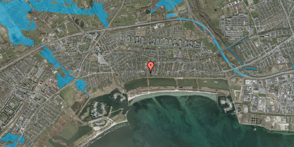 Oversvømmelsesrisiko fra vandløb på Grønnesti 2, 2660 Brøndby Strand