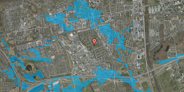 Oversvømmelsesrisiko fra vandløb på Hedegrænsen 34, 2605 Brøndby