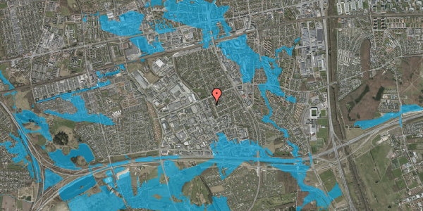 Oversvømmelsesrisiko fra vandløb på Hedegrænsen 62A, 2605 Brøndby