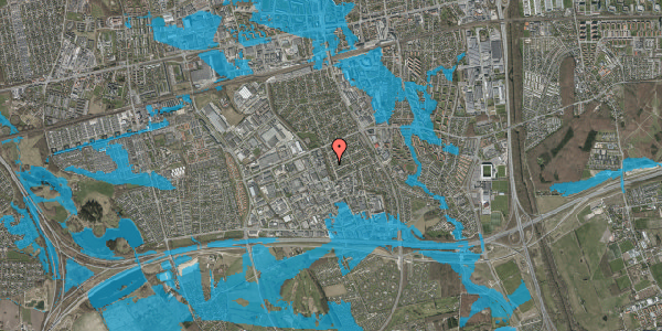Oversvømmelsesrisiko fra vandløb på Hedegrænsen 70, 2605 Brøndby