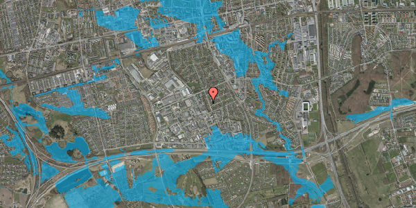Oversvømmelsesrisiko fra vandløb på Hedegrænsen 72, 2605 Brøndby