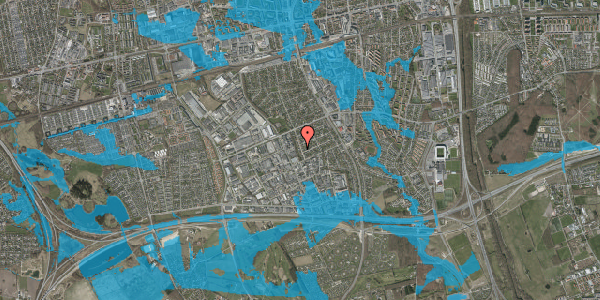 Oversvømmelsesrisiko fra vandløb på Hedegrænsen 74, 2605 Brøndby