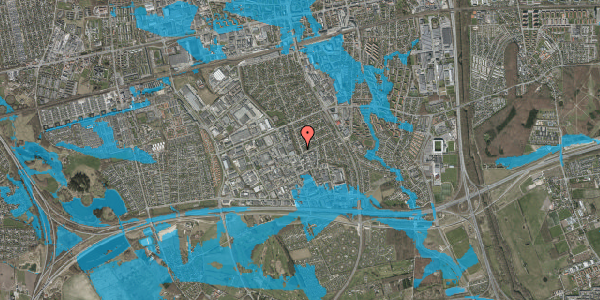 Oversvømmelsesrisiko fra vandløb på Hedegrænsen 84, 2605 Brøndby